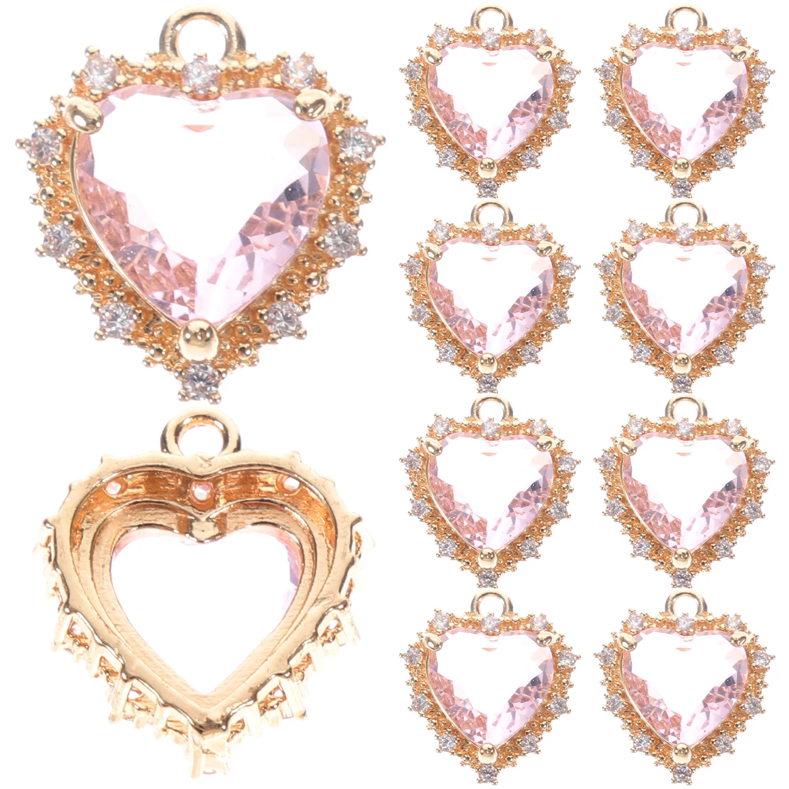 10pcs Heart Pendant Charm Copper Necklace Earrings Accessories Lightweight Handmade Ornaments Craft Decorations Jewelry Making
10pcs Heart Pendant Charm Copper Necklace Earrings Accessories Lightweight Handmade Ornaments Craft Decorations Jewelry Making