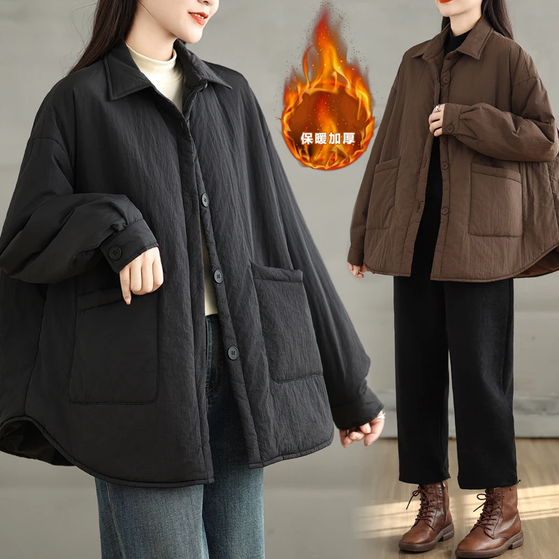 2024 New Arrival Winter Women Casual Loose Warm Thickened Asymmetrical Single Breasted Parker Turn-down Collar Long Sleeve Coats
2024 New Arrival Winter Women Casual Loose Warm Thickened Asymmetrical Single Breasted Parker Turn-down Collar Long Sleeve Coats