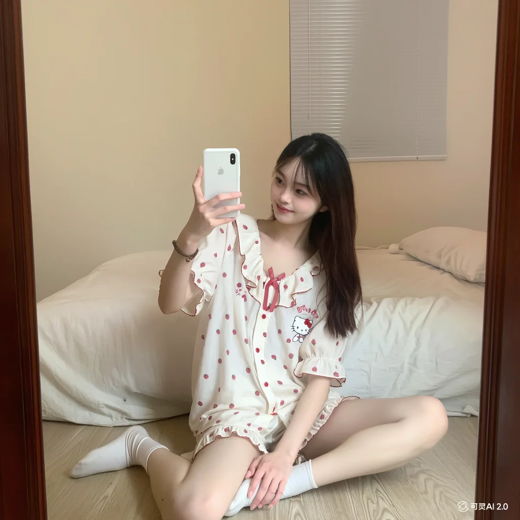 Sanrio V-neck strawberry pajamas Hello kitty summer Cardigan Short sleeve sweet cute Stay at home Kawaii Light Breathable Girl
Sanrio V-neck strawberry pajamas Hello kitty summer Cardigan Short sleeve sweet cute Stay at home Kawaii Light Breathable Girl
