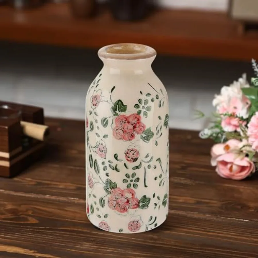 Ceramic Small Vase Rustic Farmhouse Vase Boho Vases Home Decoration for Your Kitchen Bedroom Office Bathroomand Shelf Centerpie
Ceramic Small Vase Rustic Farmhouse Vase Boho Vases Home Decoration for Your Kitchen Bedroom Office Bathroomand Shelf Centerpie