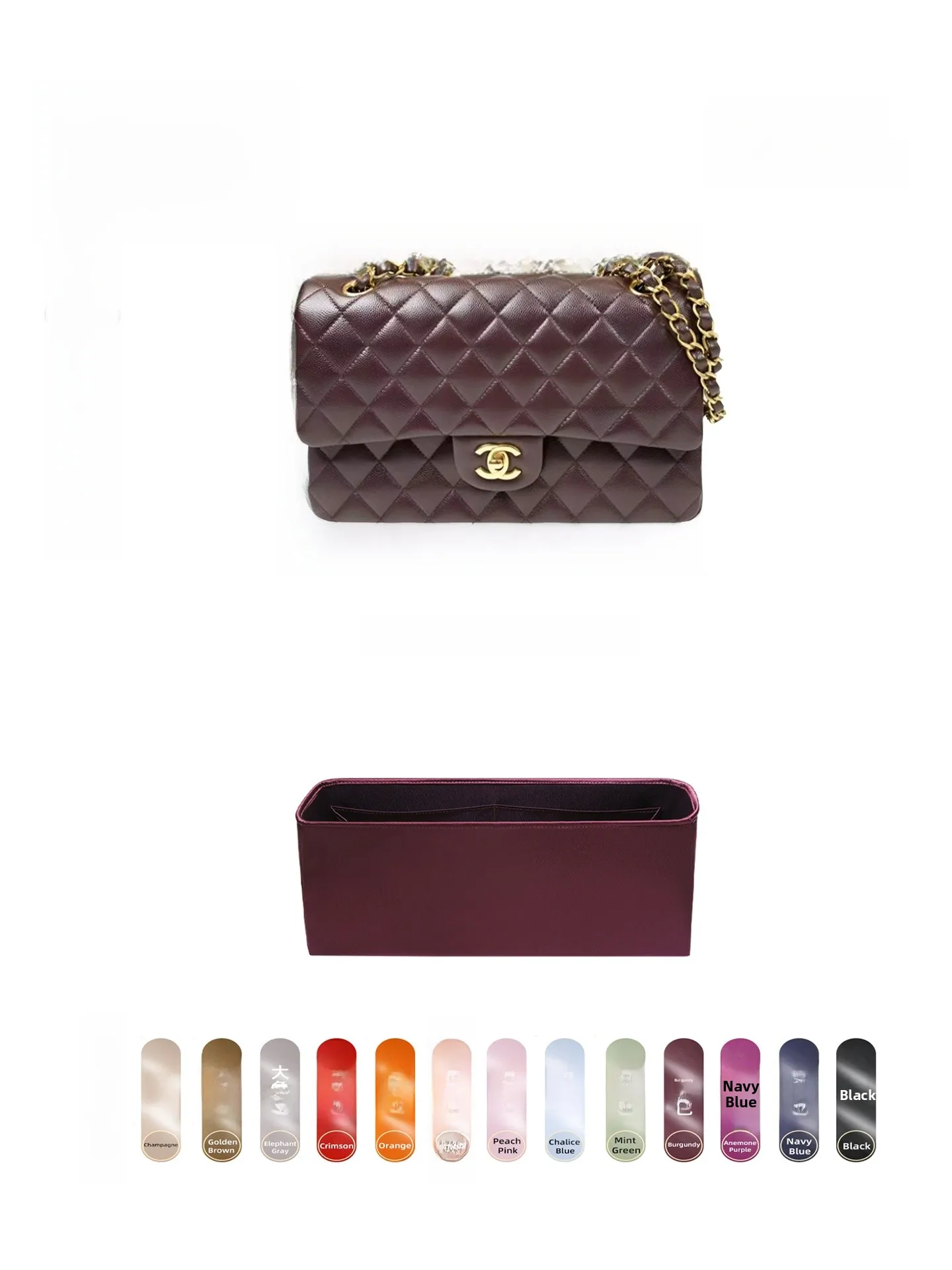 Classic CF Handbag Inner Bag Satin Acetate Small Medium Large Inner Pouch Universal Simple Sle Storage Bag
Classic CF Handbag Inner Bag Satin Acetate Small Medium Large Inner Pouch Universal Simple Sle Storage Bag