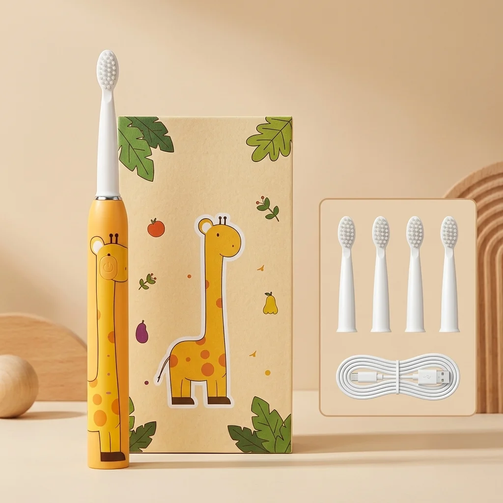 Children's Sonic Electric Toothbrush Ultra Soft Bristles IPX7 Waterproof 3 Modes Smart Timer for Kids Toddler Anti-Cavity Oral C
Children's Sonic Electric Toothbrush Ultra Soft Bristles IPX7 Waterproof 3 Modes Smart Timer for Kids Toddler Anti-Cavity Oral C