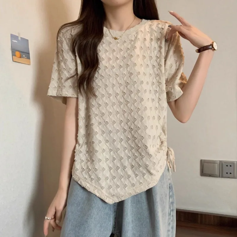 Women's Clothing Spring Summer Round Neck Solid Color Comfortable Elegant Short Sleeve Top New Arrival Casual Versatile Fashion
Women's Clothing Spring Summer Round Neck Solid Color Comfortable Elegant Short Sleeve Top New Arrival Casual Versatile Fashion