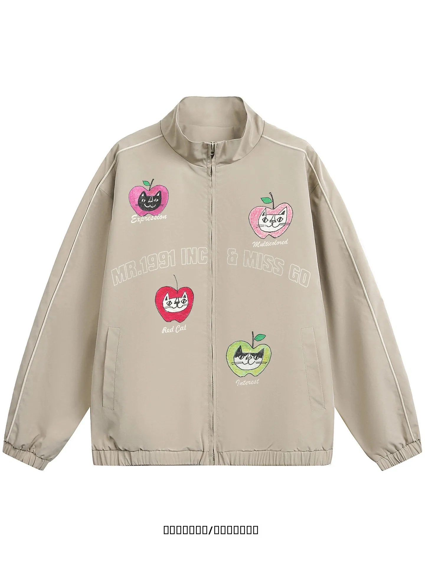 Loose Casual Versatile Couple Jaet Outerwear BF Print from Polyester Fiber Long Sve Stand Collar Regular Length
Loose Casual Versatile Couple Jaet Outerwear BF Print from Polyester Fiber Long Sve Stand Collar Regular Length