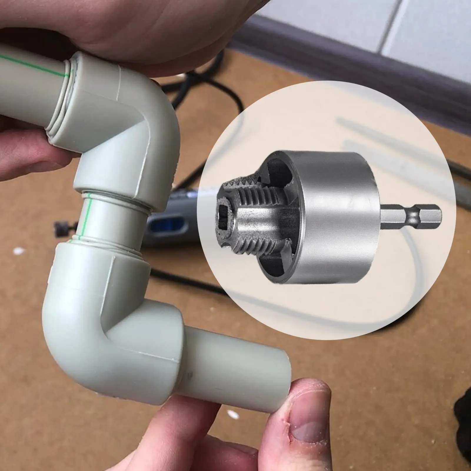 Internal External PVC Pipe Threading Tool Home Repair Integrated Threader Maker Tool Multifunctional Ergonomic Plumbing
Internal External PVC Pipe Threading Tool Home Repair Integrated Threader Maker Tool Multifunctional Ergonomic Plumbing