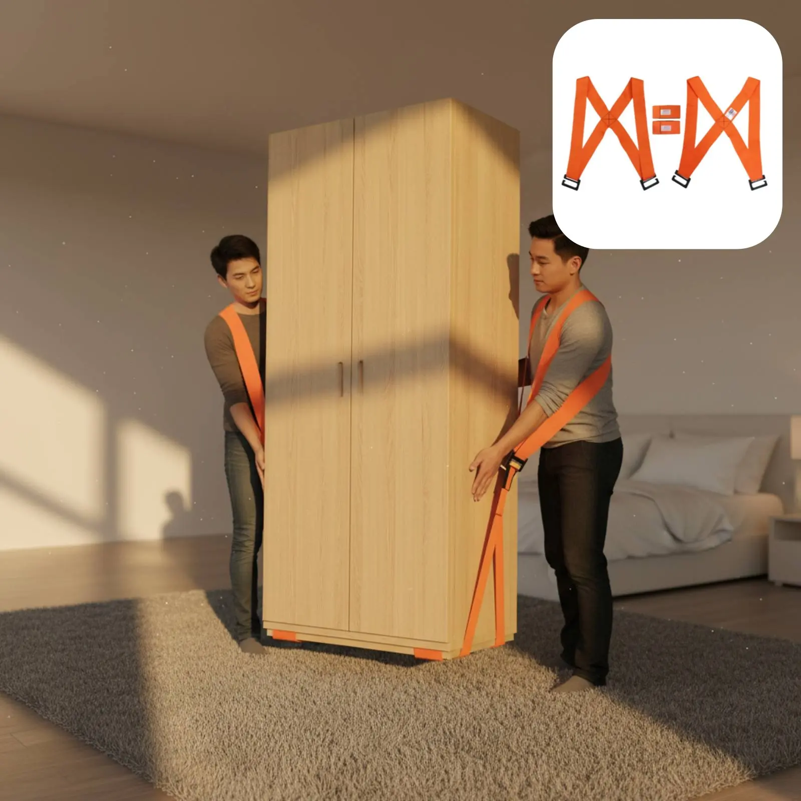 2 Person Moving Strap Labor-Saving Furniture Moving Straps Shoulder Lifting Strap Hands Unrestricted 400 Lb Capacity
2 Person Moving Strap Labor-Saving Furniture Moving Straps Shoulder Lifting Strap Hands Unrestricted 400 Lb Capacity