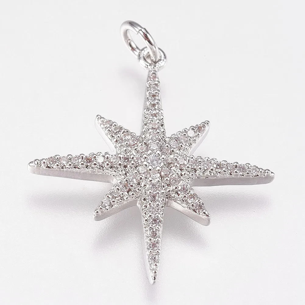 5pcs Star Charms Brass Micro Pave Cubic Zirconia Pendants For DIY Jewelry Making Necklace Bracelet Accessories Gifts 25x23x3mm
5pcs Star Charms Brass Micro Pave Cubic Zirconia Pendants For DIY Jewelry Making Necklace Bracelet Accessories Gifts 25x23x3mm
