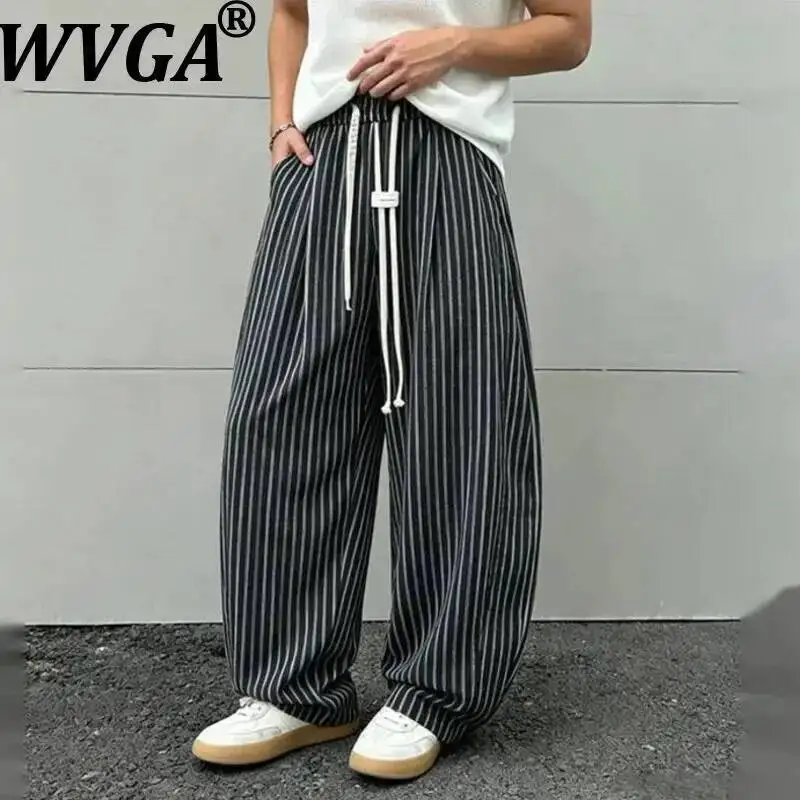 WVGA Summer New Men Streetwear Lightweight Breathable Fashion Striped Loose Wide-leg Pants Niche Chic Casual Trousers Ins W24513
WVGA Summer New Men Streetwear Lightweight Breathable Fashion Striped Loose Wide-leg Pants Niche Chic Casual Trousers Ins W24513