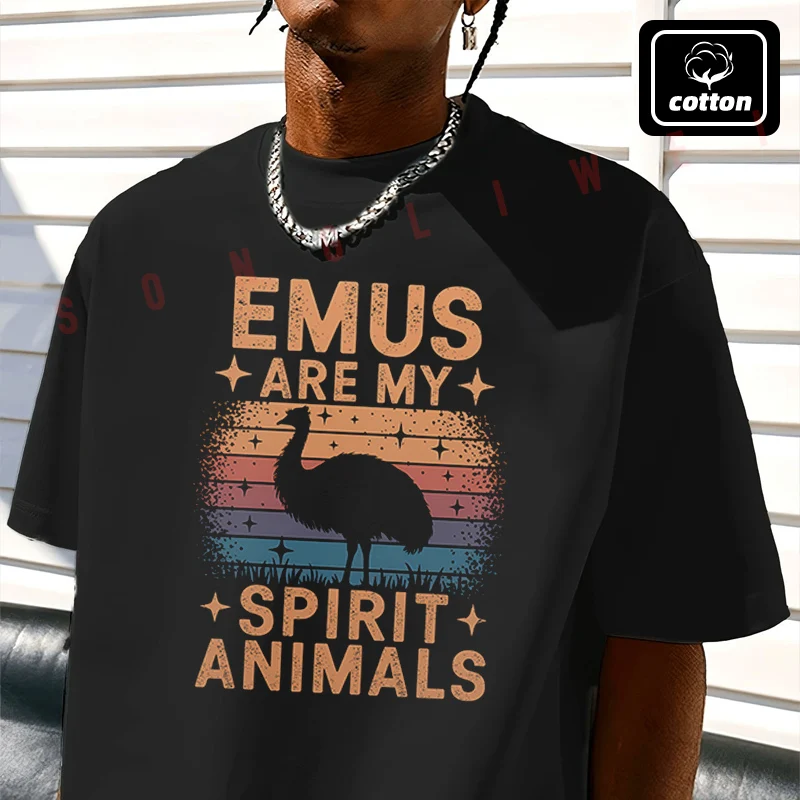 Emu Spirit Animal Graphic Motorcycle T-Shirt Men's Black Cotton TShirt New Summer Casual O-neck Short Sleeve Tees
Emu Spirit Animal Graphic Motorcycle T-Shirt Men's Black Cotton TShirt New Summer Casual O-neck Short Sleeve Tees
