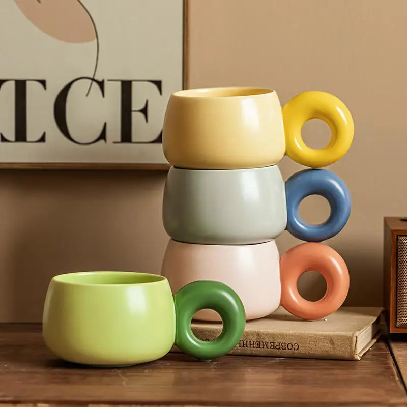 330ML Cream Ceramic Mug Lovers Coffee Cup Latte Mug Girls' Office Water Cup Living Room Home Decoration Drinking Utensils
330ML Cream Ceramic Mug Lovers Coffee Cup Latte Mug Girls' Office Water Cup Living Room Home Decoration Drinking Utensils