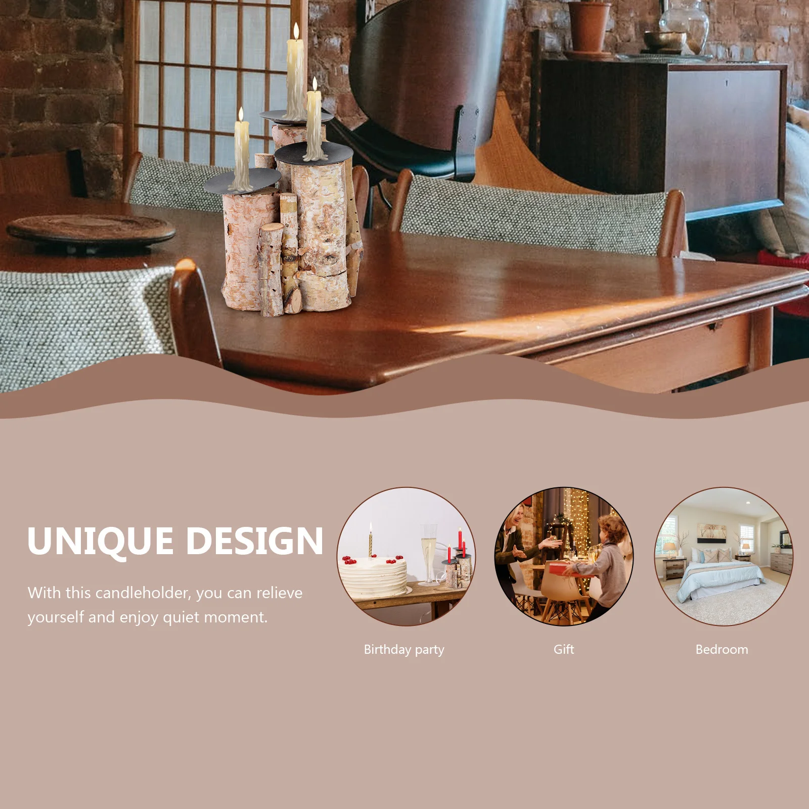 1Pcs Beige Wooden Candlestick Desktop Ornament for Relaxation and Mood Enhancement Candlestick Present Desktop Craft
1Pcs Beige Wooden Candlestick Desktop Ornament for Relaxation and Mood Enhancement Candlestick Present Desktop Craft