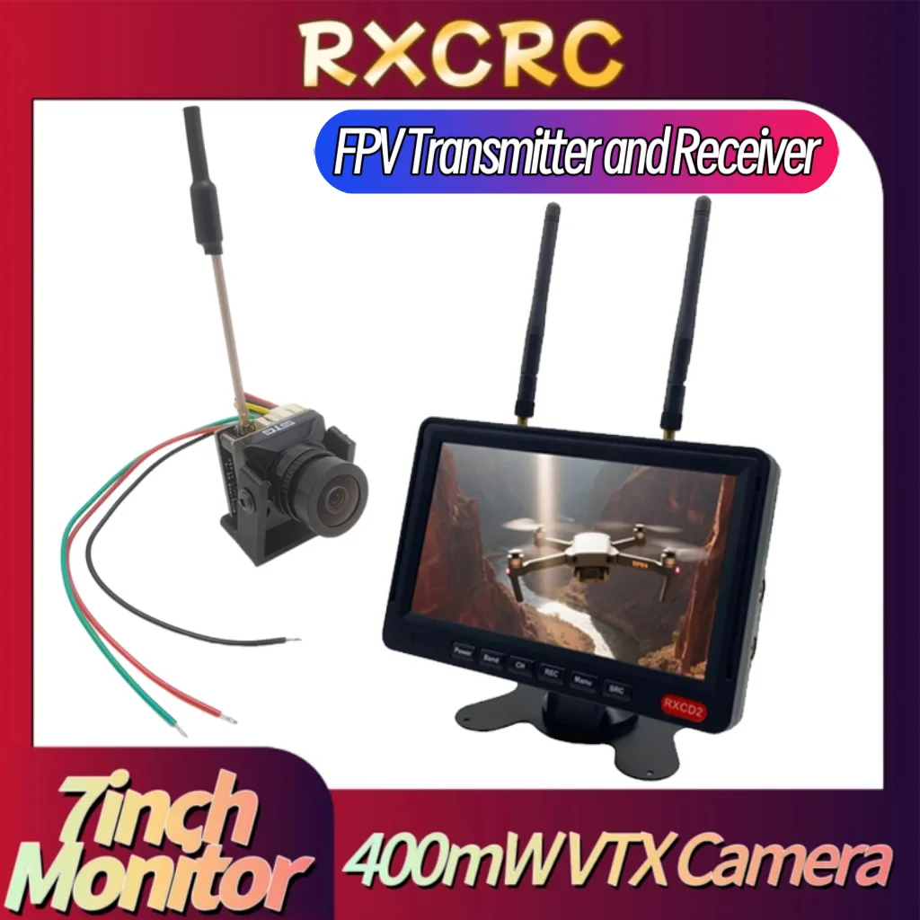 RXC 5.8G 400mW VTX Transmitter and B19 PRO 1500TVL night Camera FPV 7inch Dual reception Monitor.for RC FPV Fixed-wing Drones.
RXC 5.8G 400mW VTX Transmitter and B19 PRO 1500TVL night Camera FPV 7inch Dual reception Monitor.for RC FPV Fixed-wing Drones.