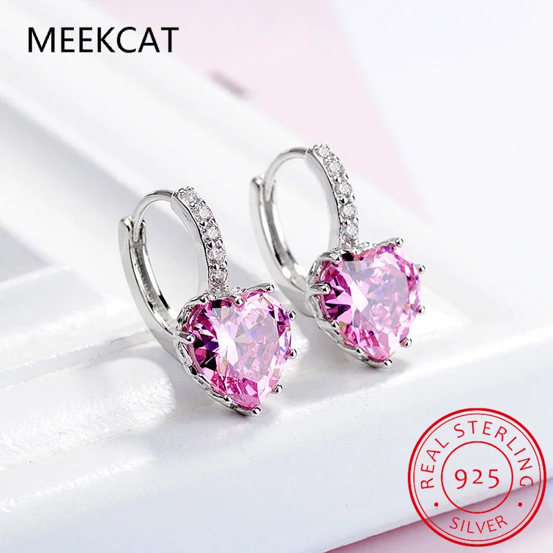 Серьги-кольца из стерлингового серебра 925 пробы с розовым сапфиром в форме сердца Huggies для женщин, ювелирные изделия с драгоценными камнями, подарок на день рождения
Серьги-кольца из стерлингового серебра 925 пробы с розовым сапфиром в форме сердца Huggies для женщин, ювелирные изделия с драгоценными камнями, подарок на день рождения