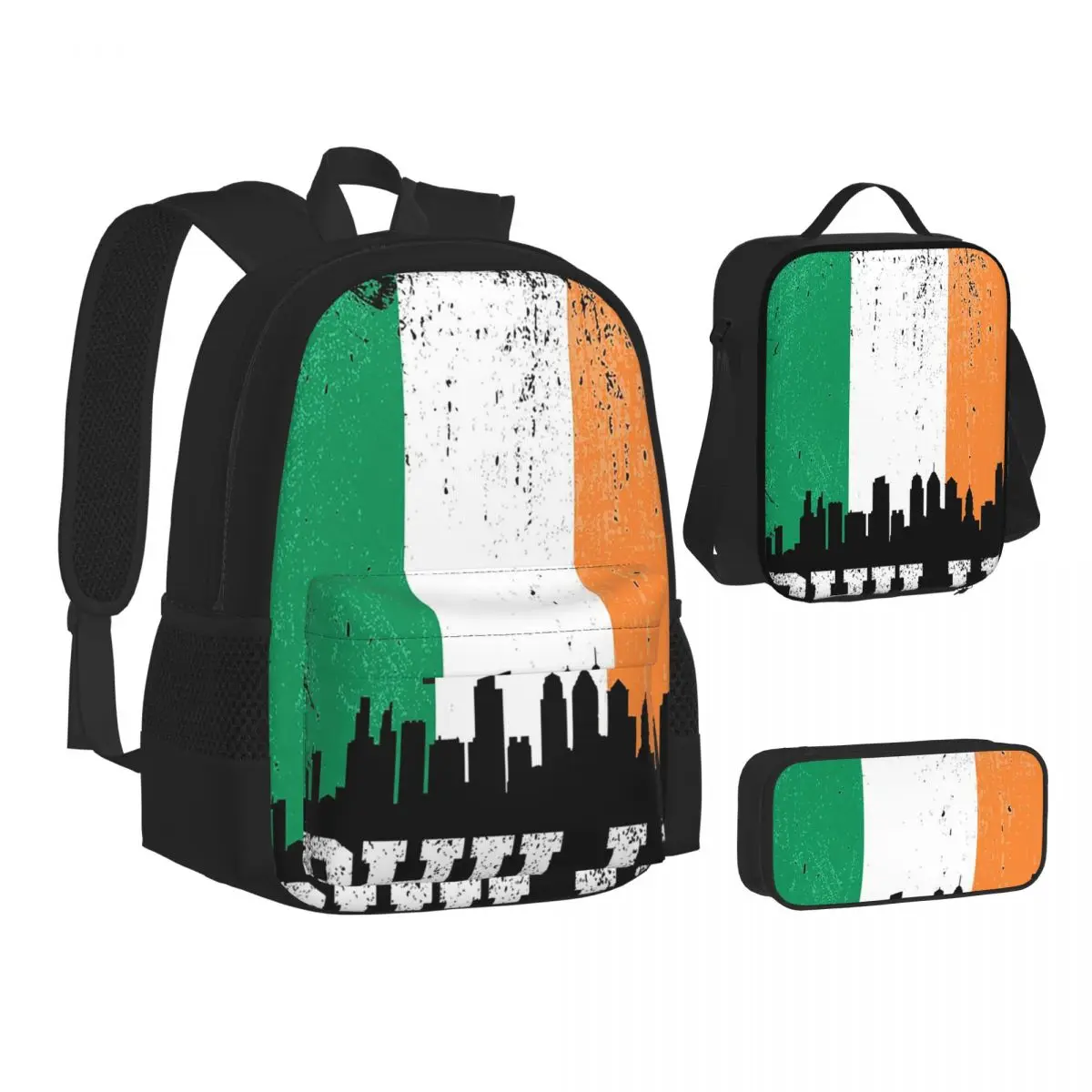 Vintage PhiladelphiaIrishFlag Philly Skyline PrideBackpacks Students School Bags Kids Rucksack Lunch Bag Pen Bag Three-Piece Set
Vintage PhiladelphiaIrishFlag Philly Skyline PrideBackpacks Students School Bags Kids Rucksack Lunch Bag Pen Bag Three-Piece Set