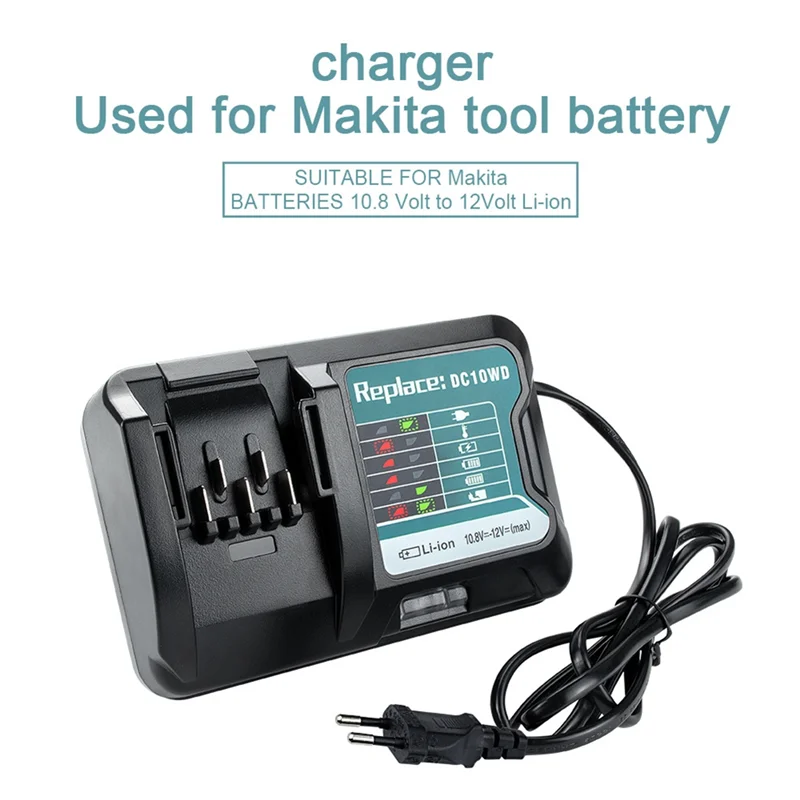 ABKM DC10WD Charger Replace for MAKITA Battery 10.8V 12V BL1016 BL1040B BL1015B BL1020B BL10DC10SA CL107FDWY CL107DWM US Plug
ABKM DC10WD Charger Replace for MAKITA Battery 10.8V 12V BL1016 BL1040B BL1015B BL1020B BL10DC10SA CL107FDWY CL107DWM US Plug