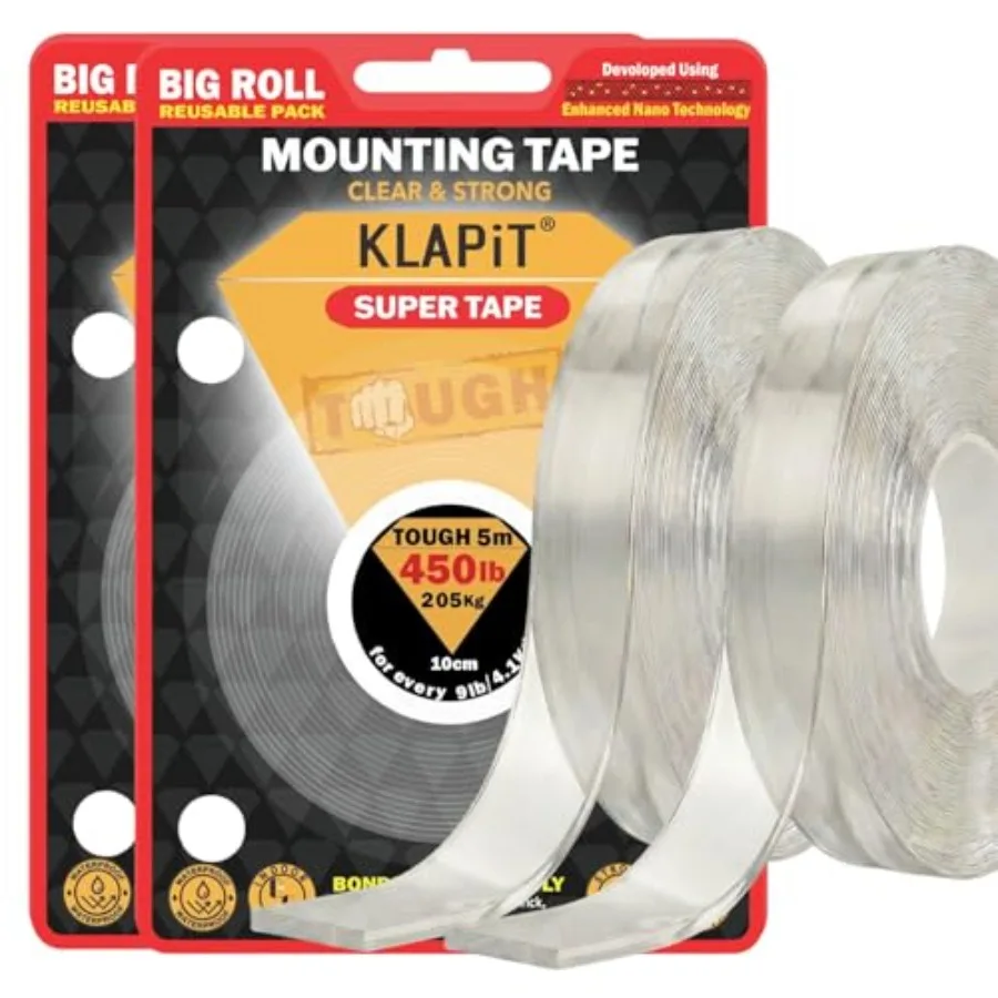 Super Tape 96in 2pc Clear Double Sided Heavy Duty Adhesive Enhanced Nano Technology Waterproof Mounting Tape Holds 450 lbs 2.28
Super Tape 96in 2pc Clear Double Sided Heavy Duty Adhesive Enhanced Nano Technology Waterproof Mounting Tape Holds 450 lbs 2.28