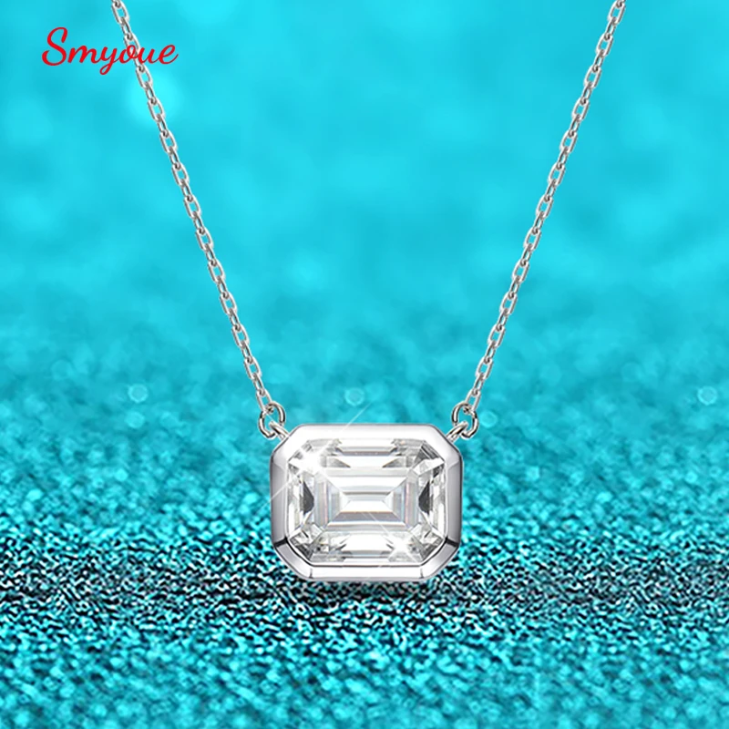 Smyoue 4CT 2CT 1CT Emerald Cut Moissanite Diamond Necklace for Women 100% 925 Sterling Silver Party Pendant with Certificate GRA
Smyoue 4CT 2CT 1CT Emerald Cut Moissanite Diamond Necklace for Women 100% 925 Sterling Silver Party Pendant with Certificate GRA
