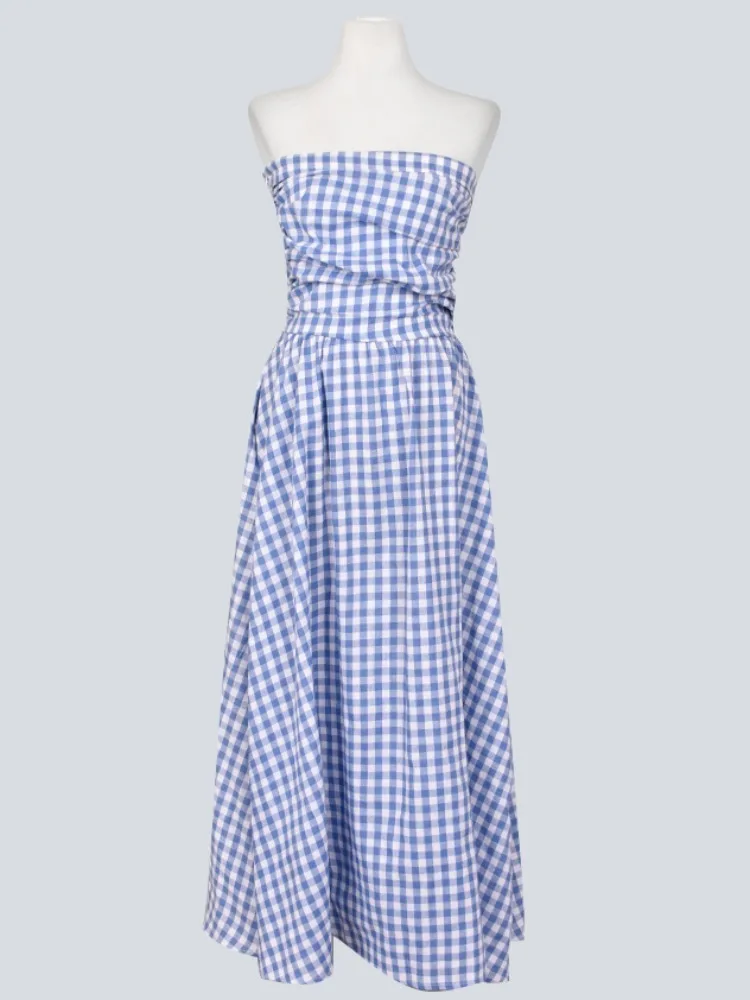 Age-Defng One-oulder Wrap Dr Women's Unique Design Waist-Cinching Color Blo Plaid Long Skirt Summer Commute Sle
Age-Defng One-oulder Wrap Dr Women's Unique Design Waist-Cinching Color Blo Plaid Long Skirt Summer Commute Sle