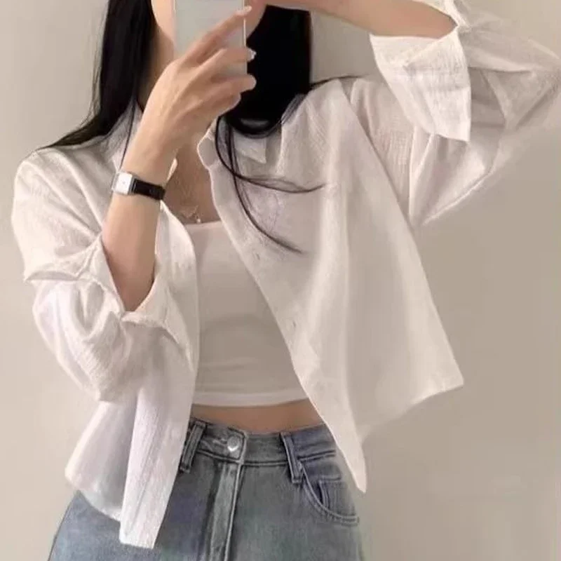Women High Street Casual Loose Button Cardigan Elegant Thin Style Tops Spring Summer New Solid Color Fashion Long Sleeve Shirt
Women High Street Casual Loose Button Cardigan Elegant Thin Style Tops Spring Summer New Solid Color Fashion Long Sleeve Shirt
