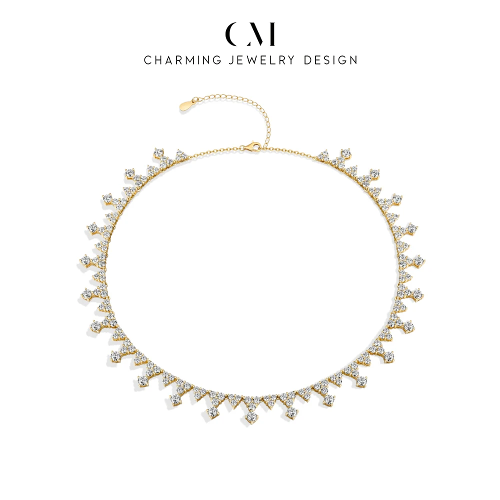 CHARMING New Classic Design Shining Round-shape Moissanite Necklace 40+5CM S925 For Women Wedding Party Jewelry Birthday Gifts
CHARMING New Classic Design Shining Round-shape Moissanite Necklace 40+5CM S925 For Women Wedding Party Jewelry Birthday Gifts