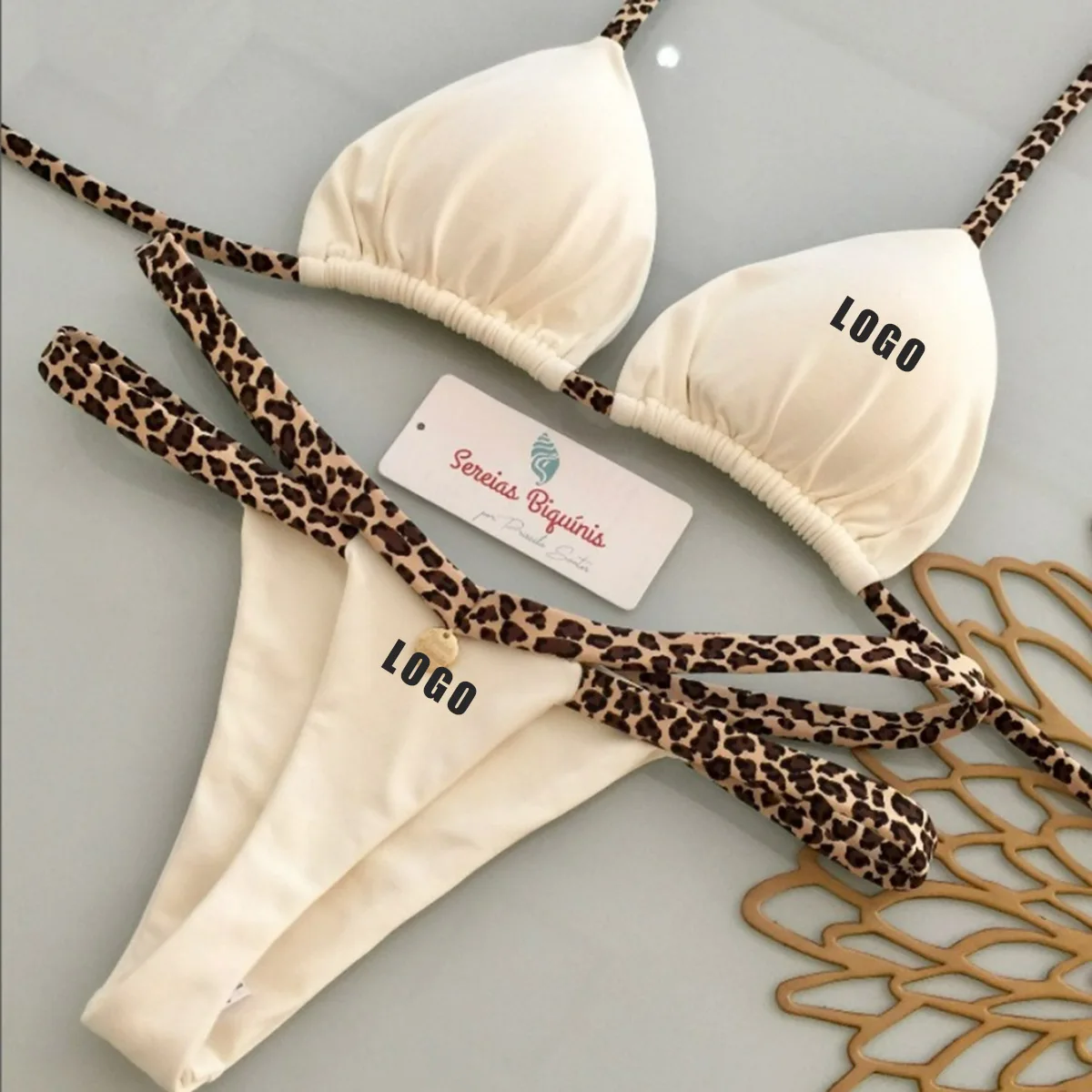 Custom LOGO women's European and American multi-color bikini new straps sexy swimsuit high-end braided rope small fresh bikini
Custom LOGO women's European and American multi-color bikini new straps sexy swimsuit high-end braided rope small fresh bikini