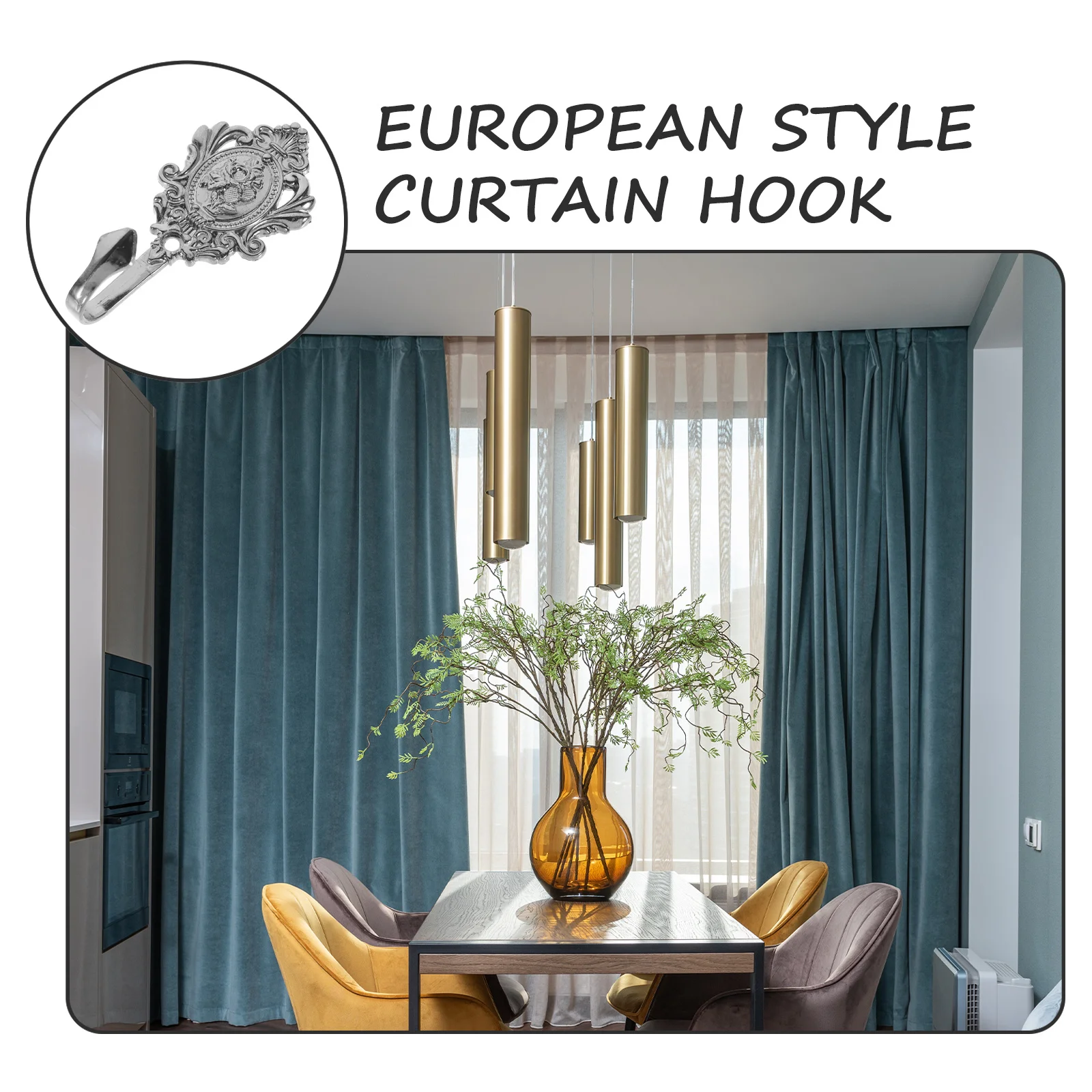 2pcs Zinc Alloy Curtain Hooks Silver 9.5*5Cm Rose Carve Vintage Style For Drapery Holdback Tieback Wall Mount Hat Clothes Hanger
2pcs Zinc Alloy Curtain Hooks Silver 9.5*5Cm Rose Carve Vintage Style For Drapery Holdback Tieback Wall Mount Hat Clothes Hanger