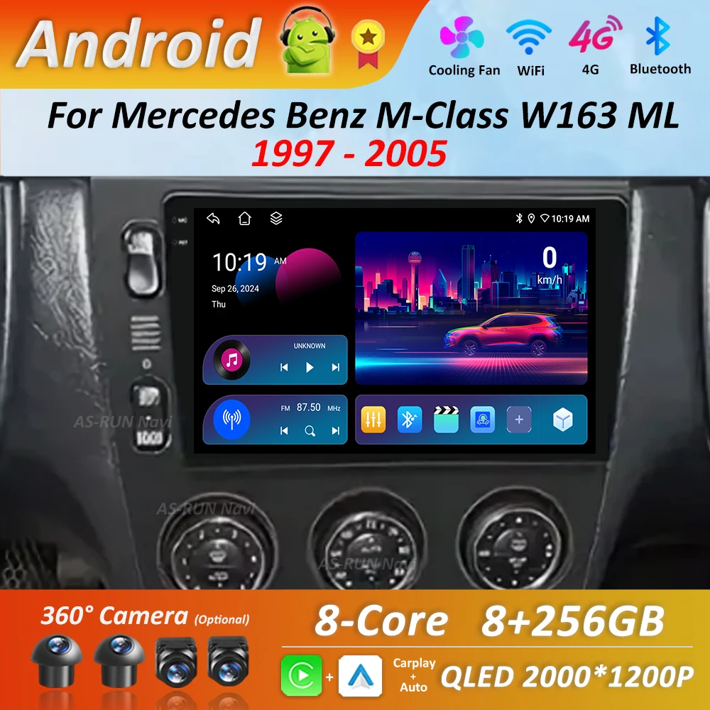 Автомобильный радиоприемник-мультимедийный плеер для Mercedes Benz M-Class W163 ML 1997-2005 Android 14 4G DSP Stereo Navi GPS WIFI сенсорный экран
Автомобильный радиоприемник-мультимедийный плеер для Mercedes Benz M-Class W163 ML 1997-2005 Android 14 4G DSP Stereo Navi GPS WIFI сенсорный экран