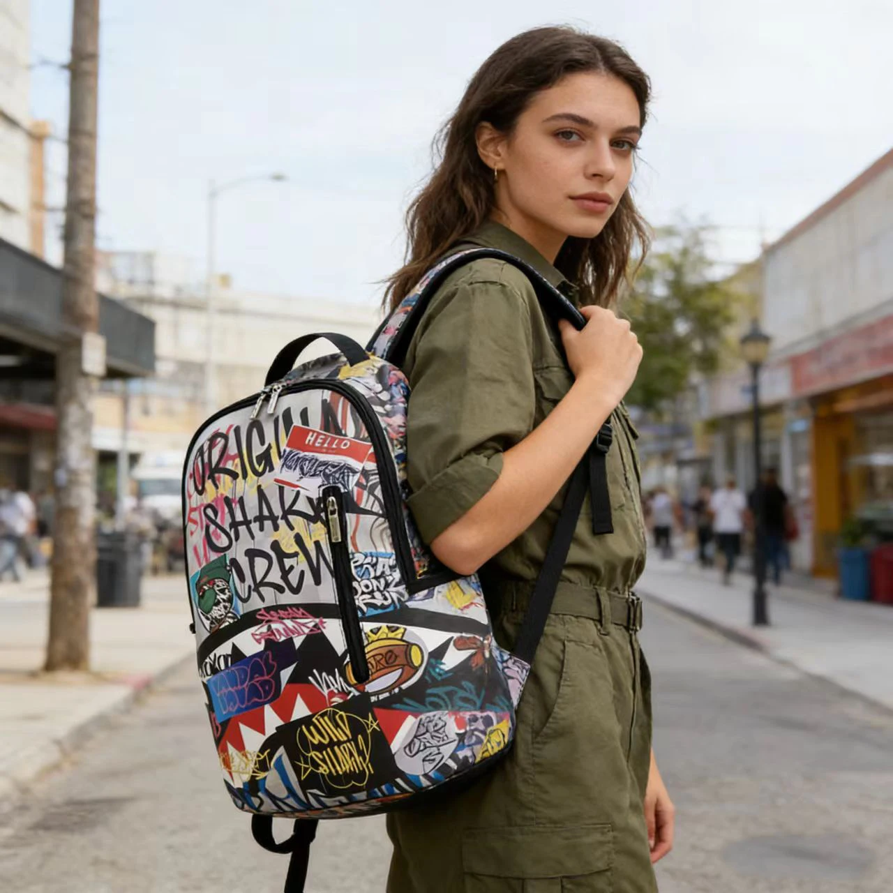 A Hip-Hop Street-Style Backpack with Spray-Painted Ground Motifs for Men, a New Trendy Lightweight Printed Backpack with a Checkered Pattern, Also a Fashionable Outdoor Commuter Bag, Large-Capacity Travel Bag, Multifunctional Storage Backpack, with Adjust
A Hip-Hop Street-Style Backpack with Spray-Painted Ground Motifs for Men, a New Trendy Lightweight Printed Backpack with a Checkered Pattern, Also a Fashionable Outdoor Commuter Bag, Large-Capacity Travel Bag, Multifunctional Storage Backpack, with Adjust
