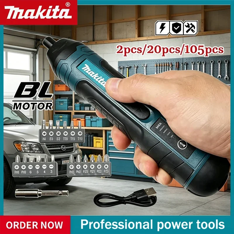 Makita 2pcs/20pcs/105pcs Cordless Electric Screwdriver - 1300 MAh Rechargeable Electric Drill Multi-functional Disassembly Tool
Makita 2pcs/20pcs/105pcs Cordless Electric Screwdriver - 1300 MAh Rechargeable Electric Drill Multi-functional Disassembly Tool