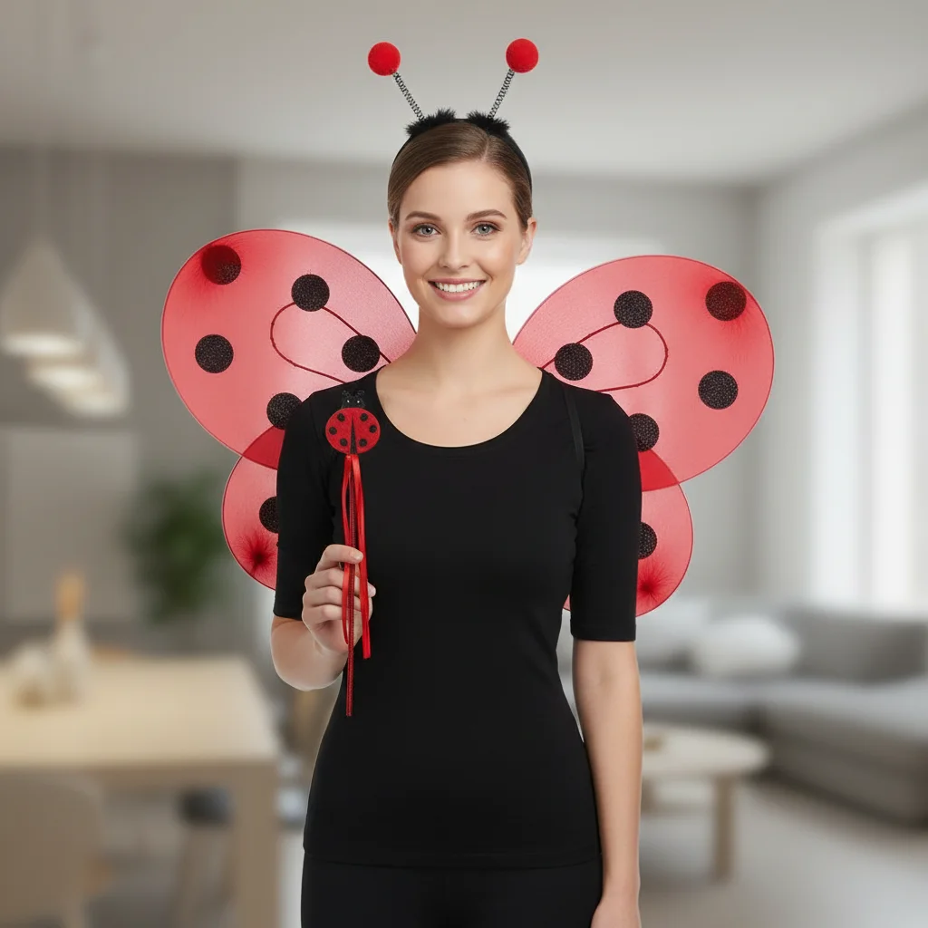 Red Ladybug Cosplay Costume Headband Wand Insect-themed Costumes Foldable Wings Cute Cartoon Performance Costumes Party Dress Up
Red Ladybug Cosplay Costume Headband Wand Insect-themed Costumes Foldable Wings Cute Cartoon Performance Costumes Party Dress Up