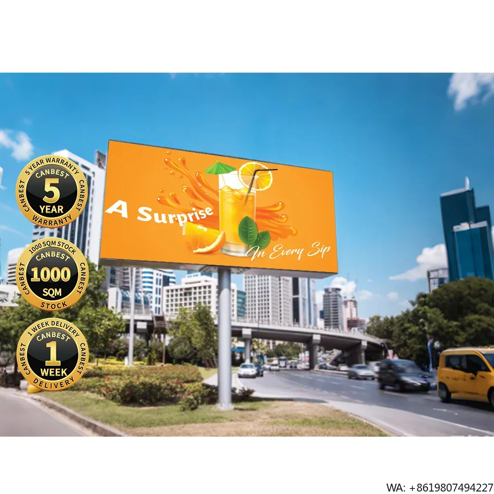 P6.67 P8 P10 Front Service High Brightness IP66 Waterproof Outdoor Fixed LED Billboard Signage for Urban Commercial Advertising
P6.67 P8 P10 Front Service High Brightness IP66 Waterproof Outdoor Fixed LED Billboard Signage for Urban Commercial Advertising