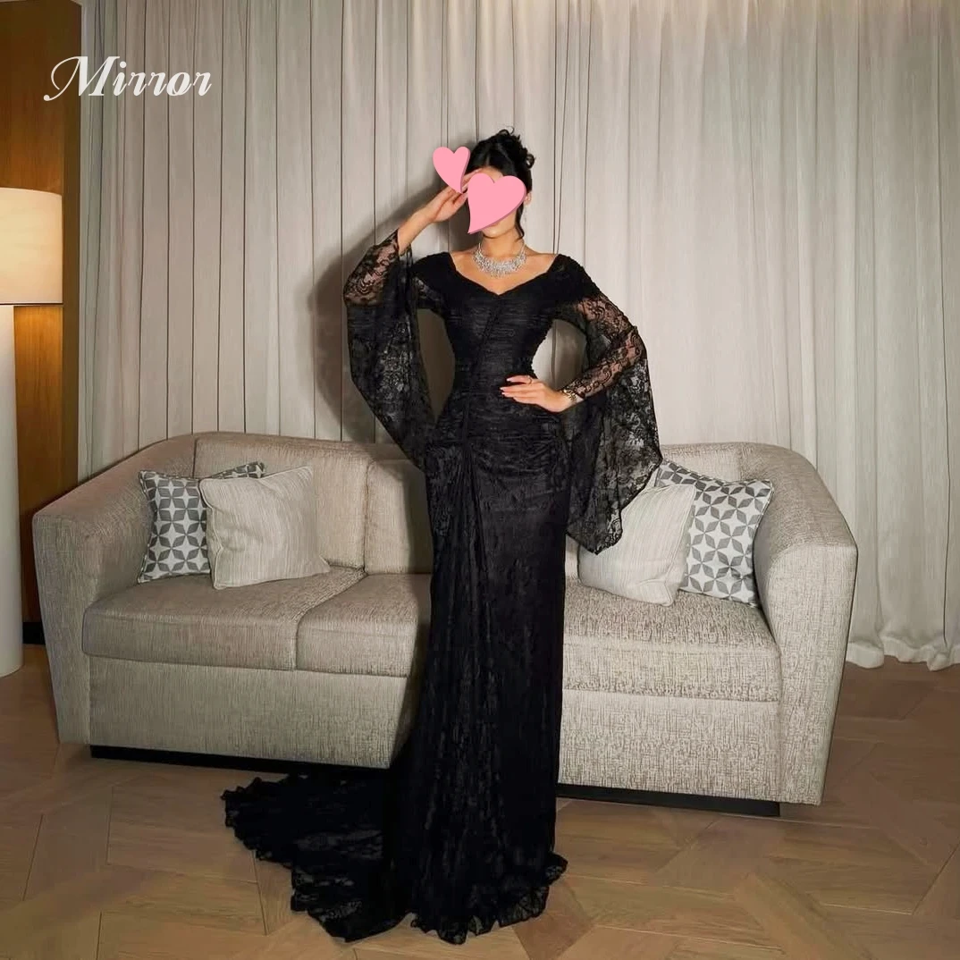 Mirror Dress Elegant Vintage Sexy Black Mermaid Lace Ruffle Stylish New Customize Formal Occasion Prom Dress Evening Party Gowns
Mirror Dress Elegant Vintage Sexy Black Mermaid Lace Ruffle Stylish New Customize Formal Occasion Prom Dress Evening Party Gowns
