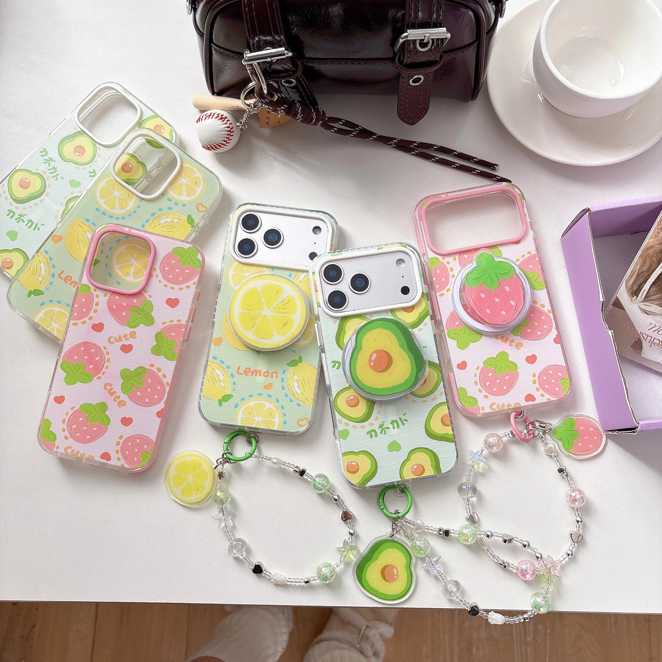 Back Cover For iPhone 13 14 15 16 17 Pro Max Case Strawberry Avocado Lemon Bracket Magnetic Attraction Bracelet Chain Back Cover
Back Cover For iPhone 13 14 15 16 17 Pro Max Case Strawberry Avocado Lemon Bracket Magnetic Attraction Bracelet Chain Back Cover