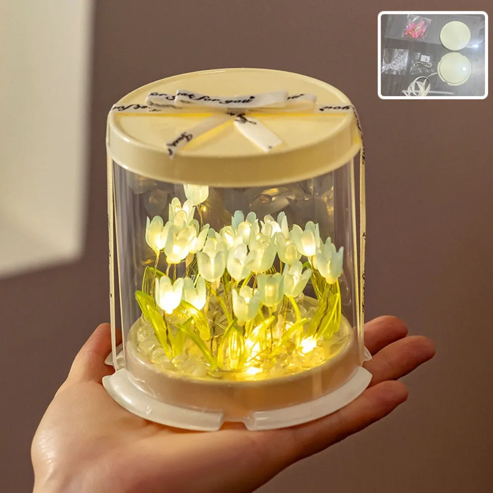Cute DIY Tulip Night Light Handmade Unfinished Products Mini Tulip Night Light Materials Cake-shaped Lights Home Decor
Cute DIY Tulip Night Light Handmade Unfinished Products Mini Tulip Night Light Materials Cake-shaped Lights Home Decor
