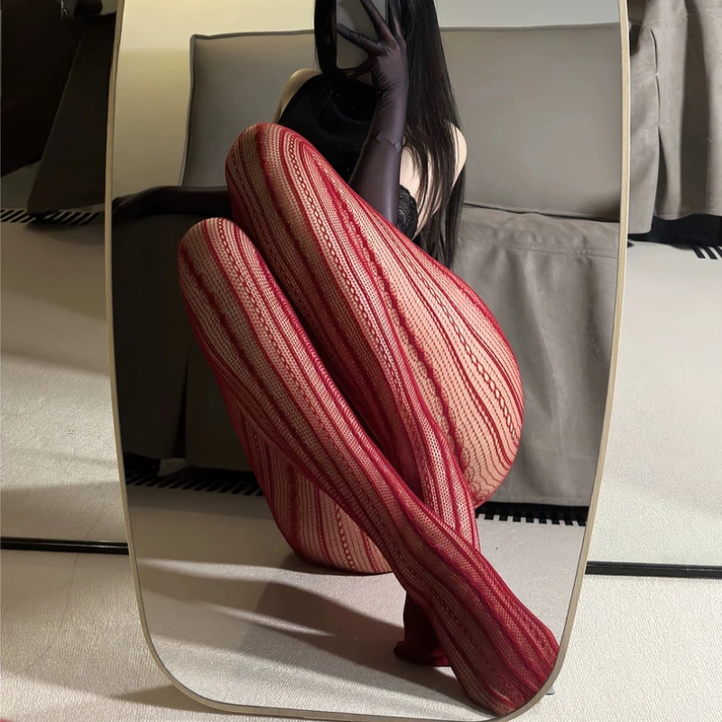 Women Sexy Lace Fishnet Pantyhose Lolita Style Hollow Out Design Red Silk Stockings JK High Waist Striped Tights Christmas Gifts
Women Sexy Lace Fishnet Pantyhose Lolita Style Hollow Out Design Red Silk Stockings JK High Waist Striped Tights Christmas Gifts