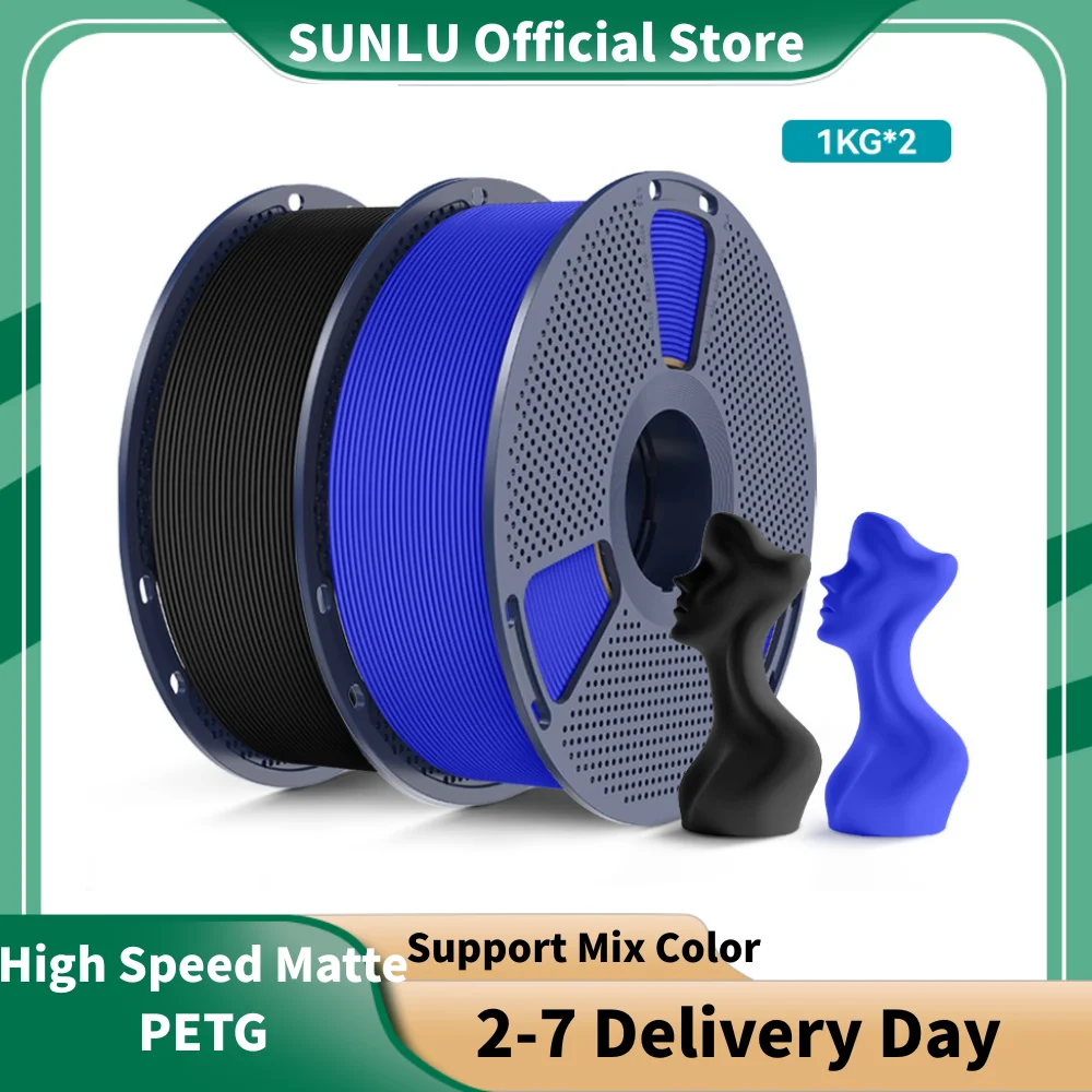 SUNLU High Speed Matte PETG Filament 2KG 1.75mm 1kg Spool FDM Printers Fast Drying Versatile 75 Micron Layer High Quality
SUNLU High Speed Matte PETG Filament 2KG 1.75mm 1kg Spool FDM Printers Fast Drying Versatile 75 Micron Layer High Quality