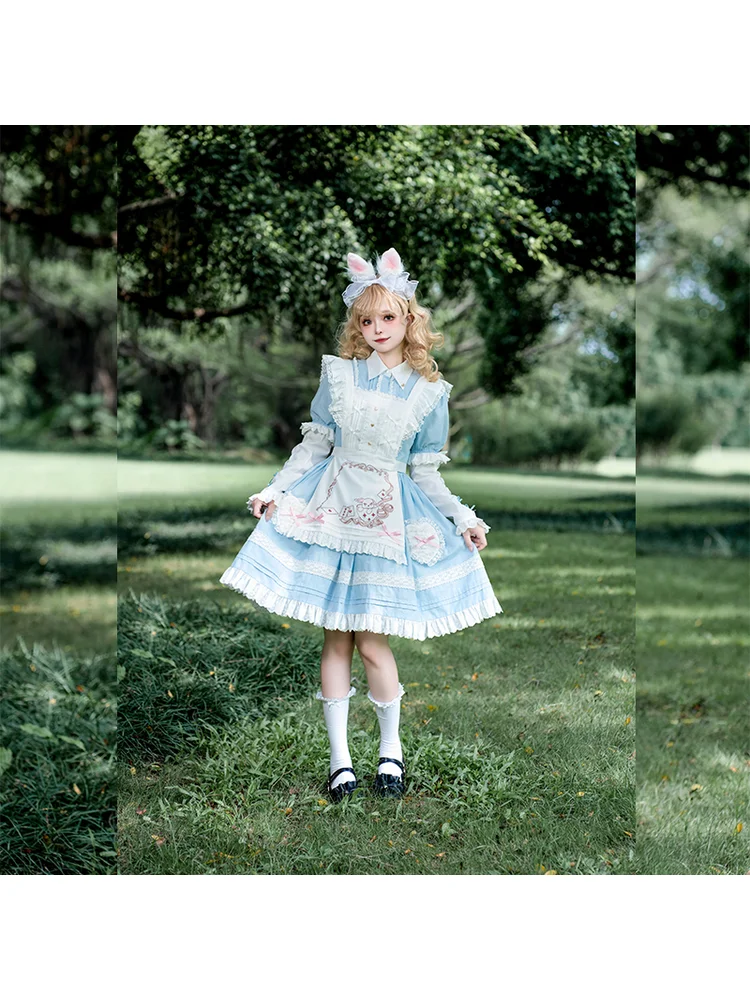 Милое платье «Милая девушка встречает Алису», однотонное милое повседневное платье с длинными рукавами, оригинальное платье Лолиты для чаепития для девочек, комплект
Милое платье «Милая девушка встречает Алису», однотонное милое повседневное платье с длинными рукавами, оригинальное платье Лолиты для чаепития для девочек, комплект