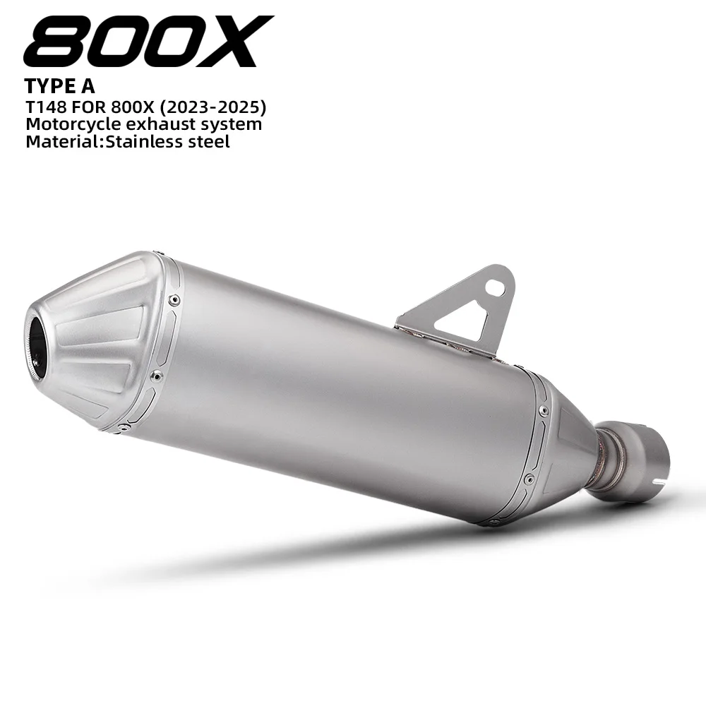 Motorcycle exhaust system modification, stainless steel direct-install muffler with DB killer For 800X 800X
Motorcycle exhaust system modification, stainless steel direct-install muffler with DB killer For 800X 800X