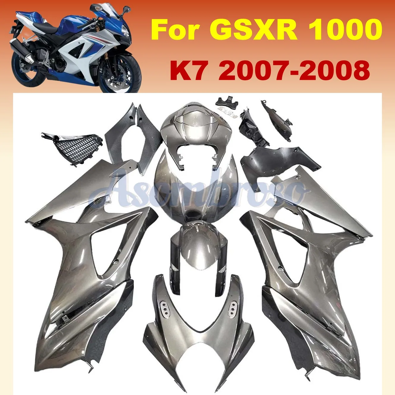 Silvery ABS Fairing Set GSXR 1000 2007 2008 Motorcycle ZXMT Fairings Kit for Suzuki GSXR1000 GSXR 1000
Silvery ABS Fairing Set GSXR 1000 2007 2008 Motorcycle ZXMT Fairings Kit for Suzuki GSXR1000 GSXR 1000