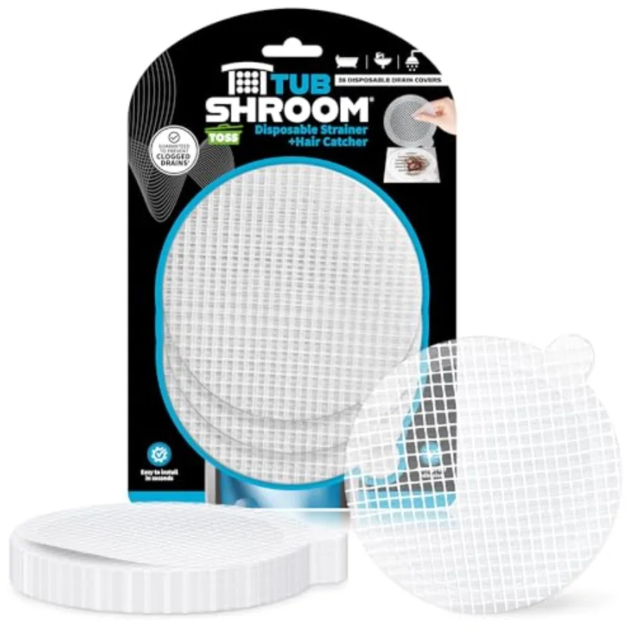 Toss 26pk Disposable Drain Covers - Hair Catcher Mesh Sticker Strainers for Shower Bathtub and Bathroom Sink Drains to Prevent
Toss 26pk Disposable Drain Covers - Hair Catcher Mesh Sticker Strainers for Shower Bathtub and Bathroom Sink Drains to Prevent