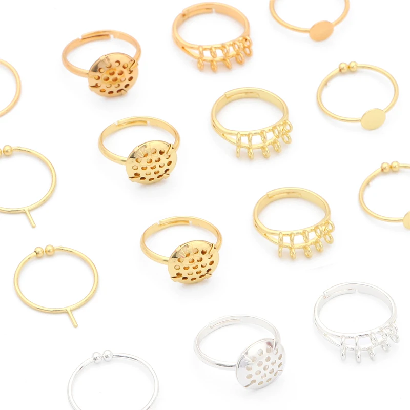 1pcs Gold/Silver Plated Copper Adjustable Blank Ring Base For Cabochons Settings Handmade DIY Beaded Rings Jewelry Making
1pcs Gold/Silver Plated Copper Adjustable Blank Ring Base For Cabochons Settings Handmade DIY Beaded Rings Jewelry Making