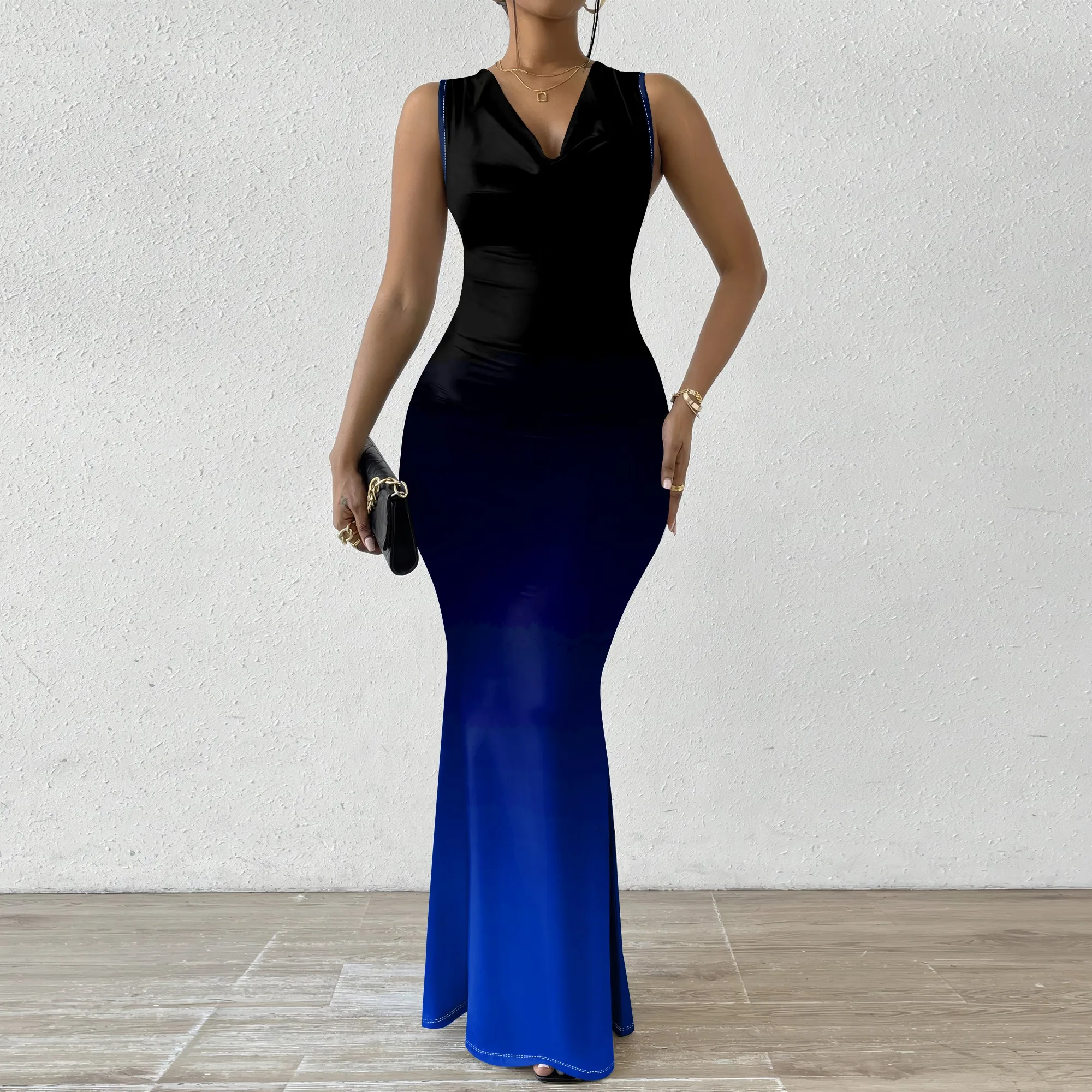 Women's Ombre Bodycon Maxi Dress XS-2XL Sleeveless Gradient Mermaid Gown for Evening Party or Cocktail Night
Women's Ombre Bodycon Maxi Dress XS-2XL Sleeveless Gradient Mermaid Gown for Evening Party or Cocktail Night