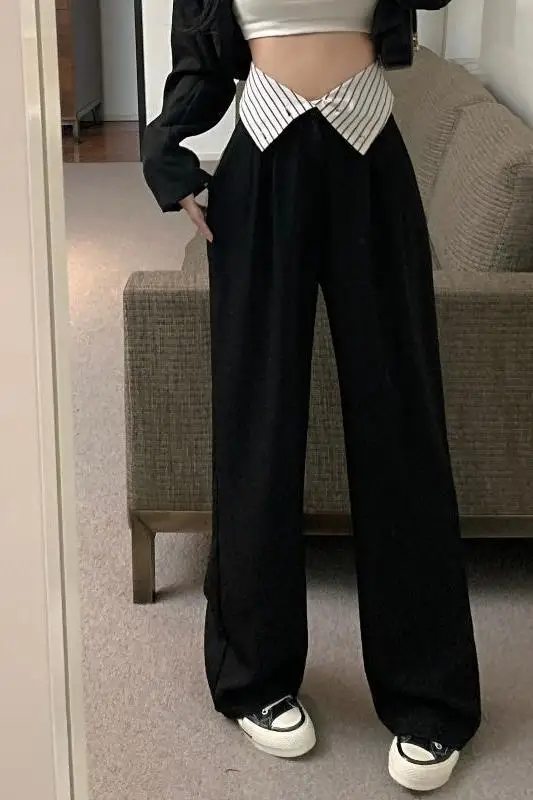 Ultra High Waisted Waistband Suit Pants, Floor Pants, Women's Spring and Summer Commuting Casual Loose Wide Leg Pants
Ultra High Waisted Waistband Suit Pants, Floor Pants, Women's Spring and Summer Commuting Casual Loose Wide Leg Pants