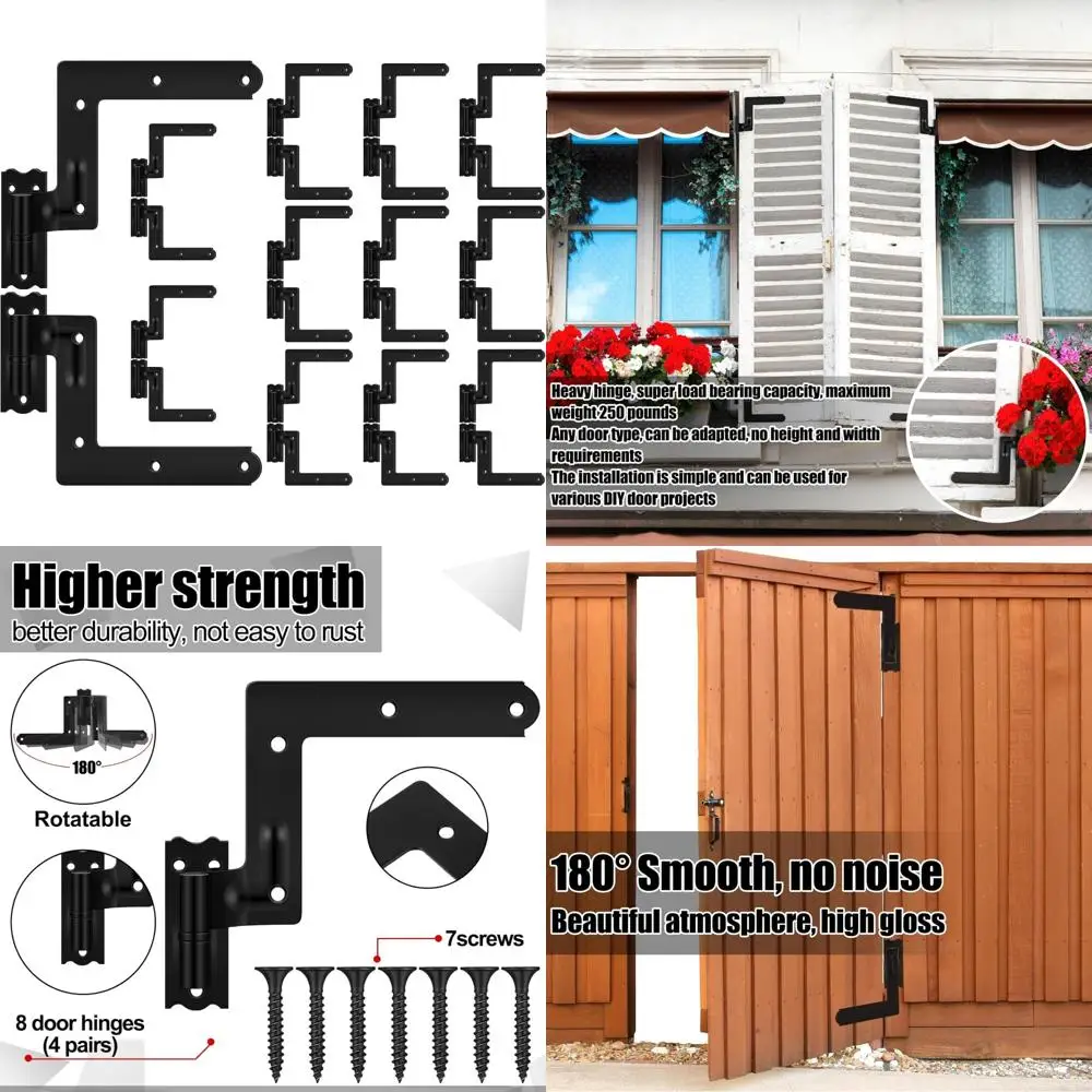 24 Pack Steel Blind Shutter Hinges, 12 Pairs, 1-1/16 Black Wrought Iron, Reversible Pintle Hinges for Heavy Duty Applications
24 Pack Steel Blind Shutter Hinges, 12 Pairs, 1-1/16 Black Wrought Iron, Reversible Pintle Hinges for Heavy Duty Applications