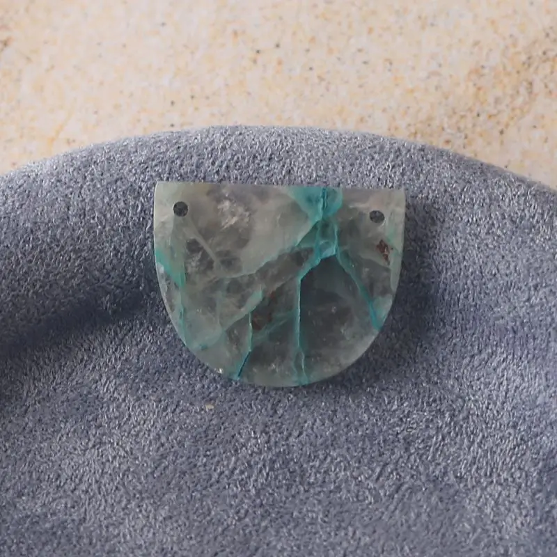 Elegant Chrysocolla Semi-Circular Gemstone Piece with Unique Vein Patterns 16x30x3mm-3.2g
Elegant Chrysocolla Semi-Circular Gemstone Piece with Unique Vein Patterns 16x30x3mm-3.2g