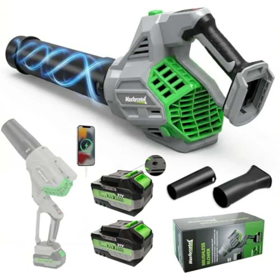 21V Cordless Leaf Blower with Battery and Charger 3.0Ah Brushless Motor Handheld Leaf Blower Lightweight Electric Leaf Blower f
21V Cordless Leaf Blower with Battery and Charger 3.0Ah Brushless Motor Handheld Leaf Blower Lightweight Electric Leaf Blower f