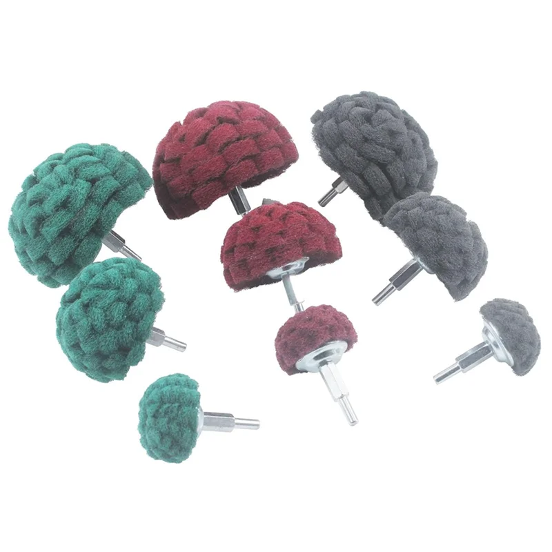 AA81-9 Pcs Scouring Pads, 1/4Inch Shank Half Ball Shape Non Woven Buffing Polishing Kits For Drill, Drill Polishing Kits
AA81-9 Pcs Scouring Pads, 1/4Inch Shank Half Ball Shape Non Woven Buffing Polishing Kits For Drill, Drill Polishing Kits