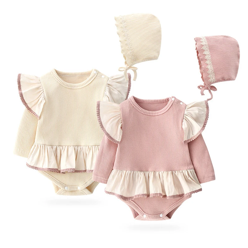 Korean Style Autumn Spring Toddler Baby Girl Romper+Hat Long Sleeved Cotton Splicing Infant Baby Girls Jumpsuit Children Clothes
Korean Style Autumn Spring Toddler Baby Girl Romper+Hat Long Sleeved Cotton Splicing Infant Baby Girls Jumpsuit Children Clothes