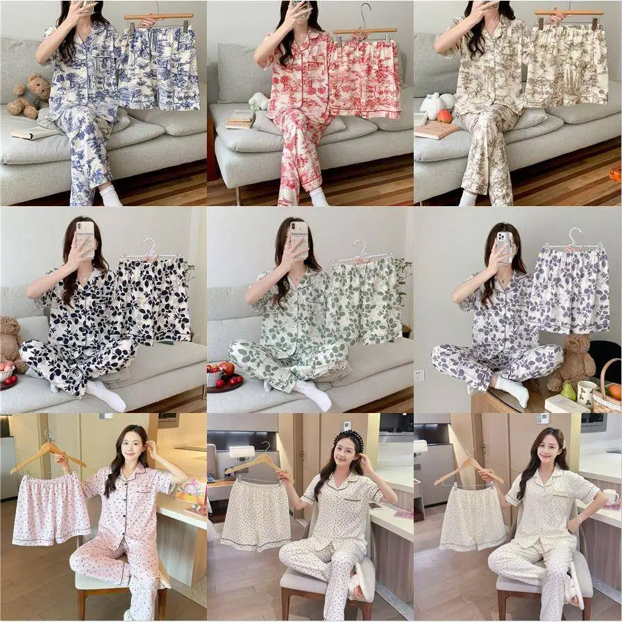Style Women's Sleepwear Short Sleeve Long Pants Home Clothes 2025 New Collection Comfortable Material Spring Season
Style Women's Sleepwear Short Sleeve Long Pants Home Clothes 2025 New Collection Comfortable Material Spring Season