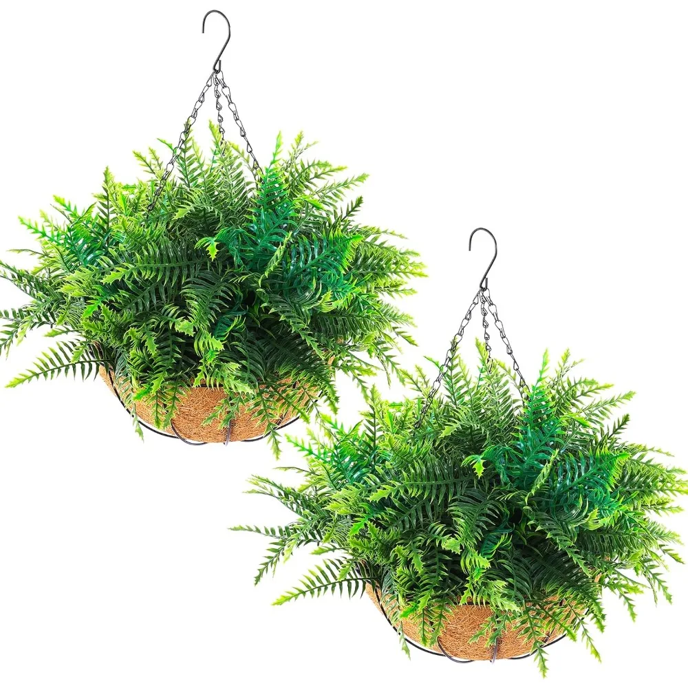 2 Set Artificial Hanging Plants Outdoor Fake Hanging Ferns Planter, (2, Green), Artificial Flowers
2 Set Artificial Hanging Plants Outdoor Fake Hanging Ferns Planter, (2, Green), Artificial Flowers